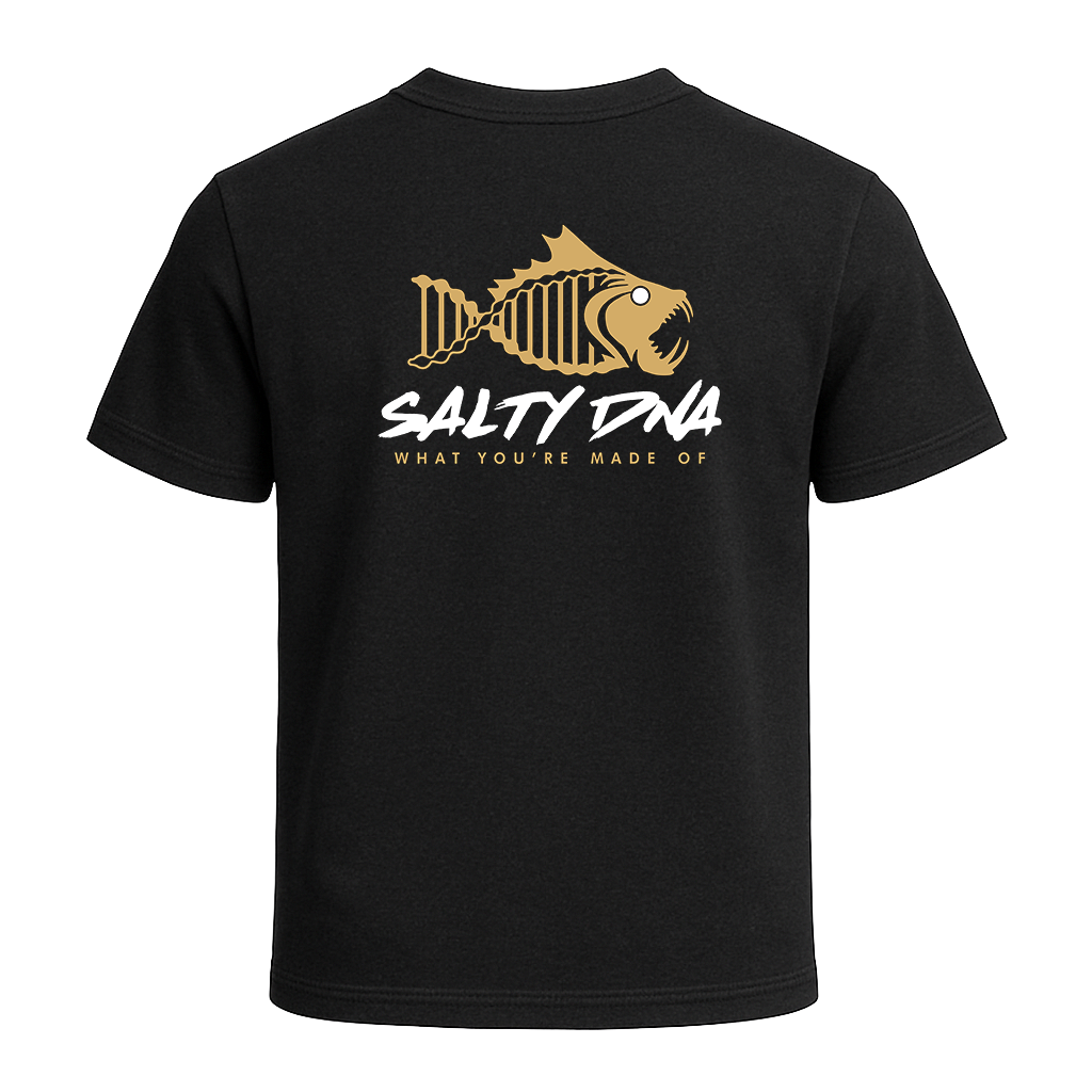 Salty DNA Originals Youth T-Shirt - Black & Gold